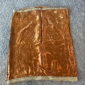 Women's Velvet Rust Orange Shawl